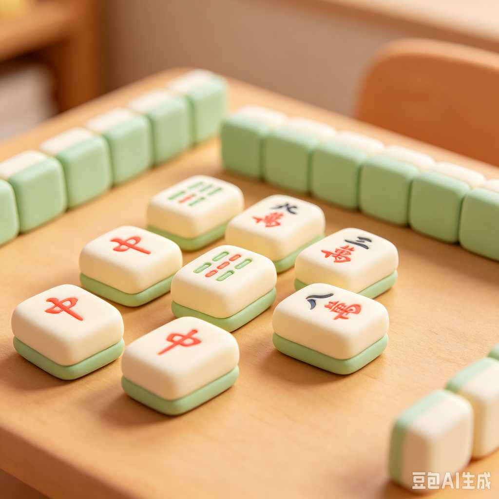 simple text mahjong tiles